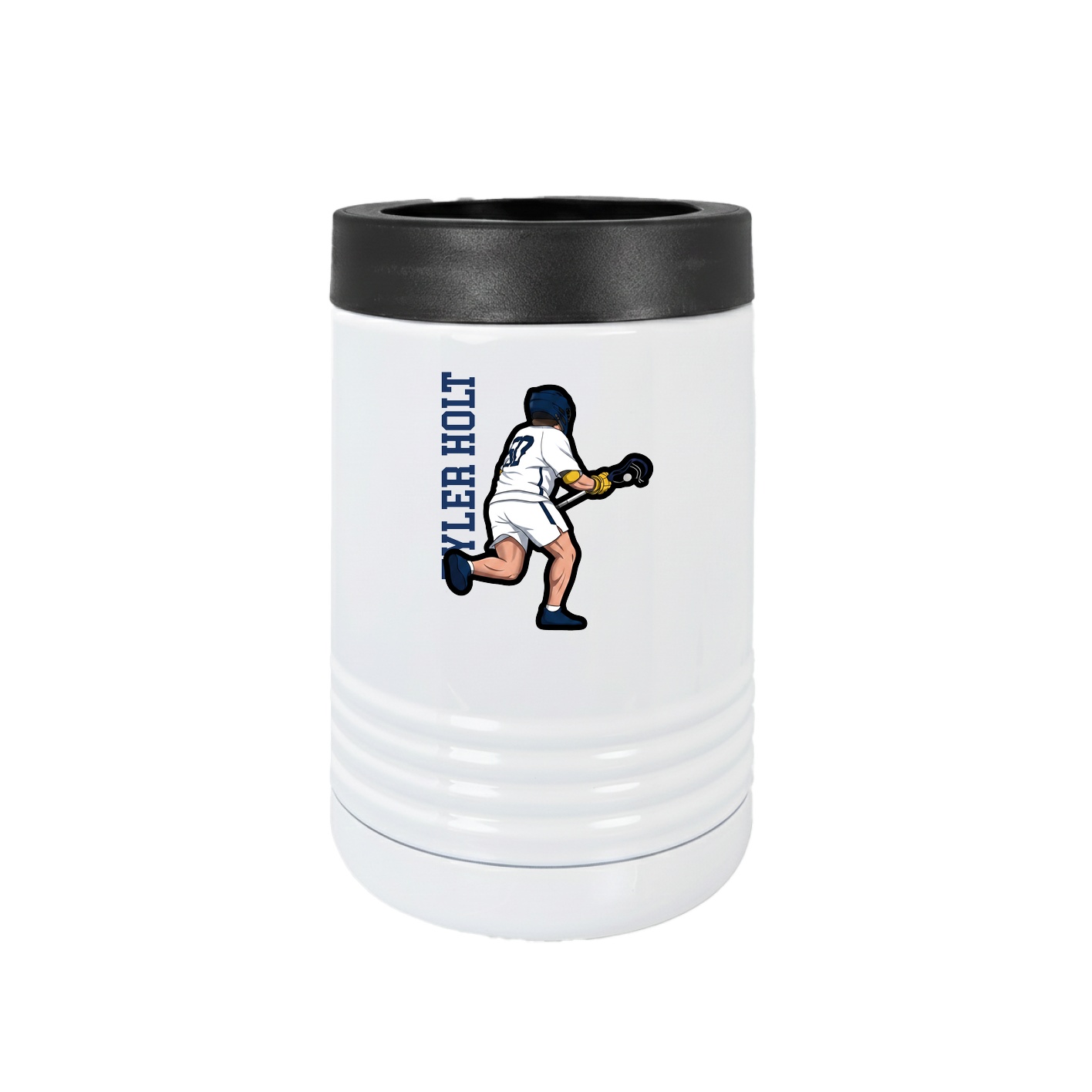 Beverage Holder — Name Vertical in White