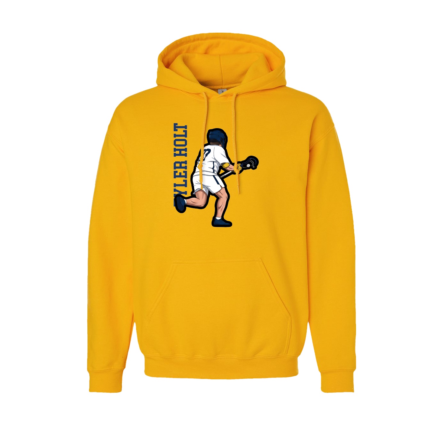 Hoodie — Name Vertical in Gold