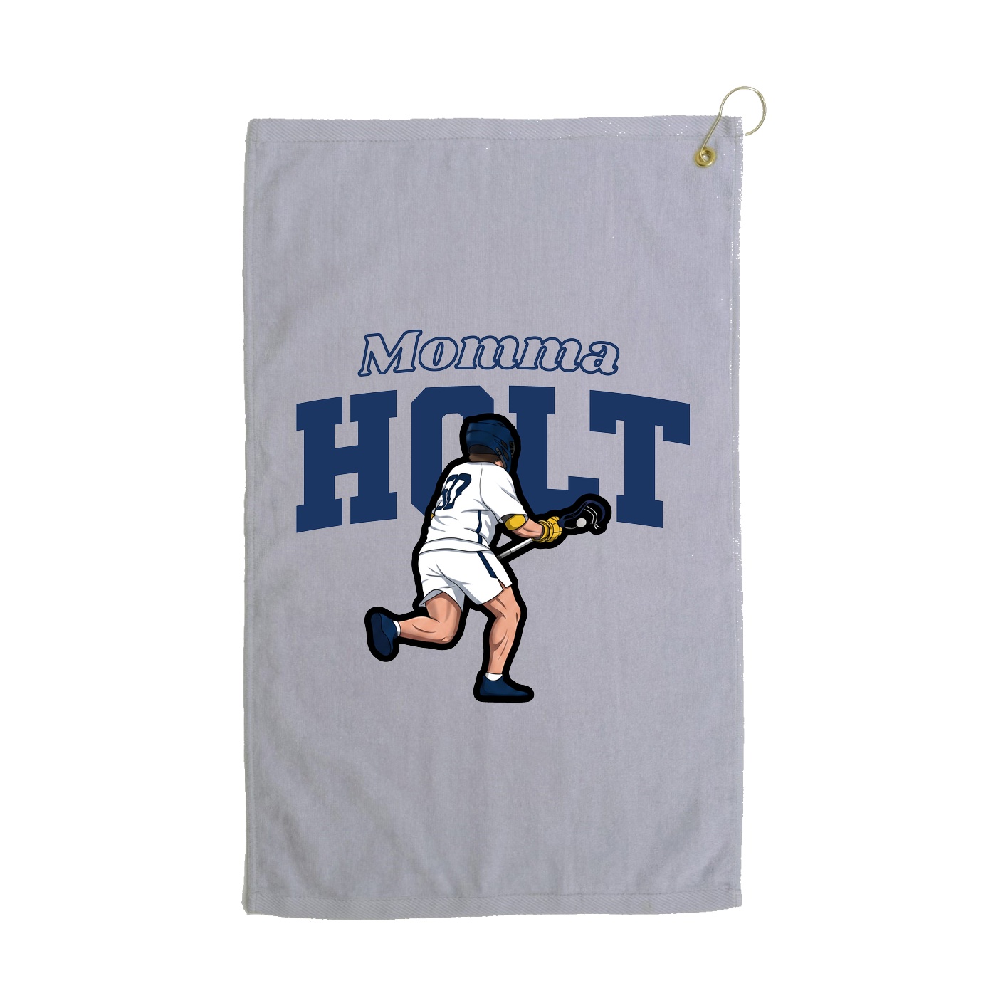 Golf Towel — Mothers Day Block in Grey