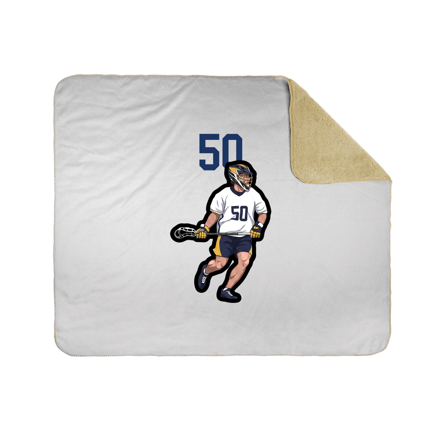 Throw Blanket — Number Top in White