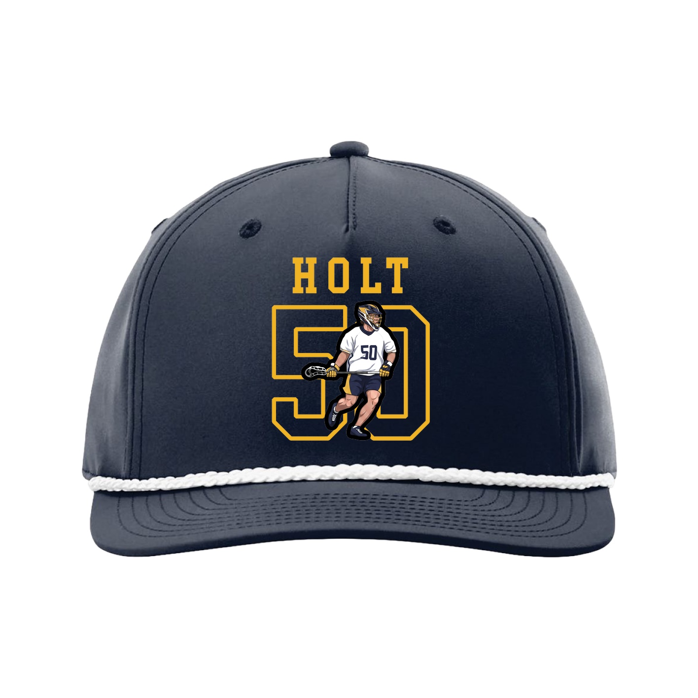 Five-Panel Classic Rope Cap — Shirsey in Navy