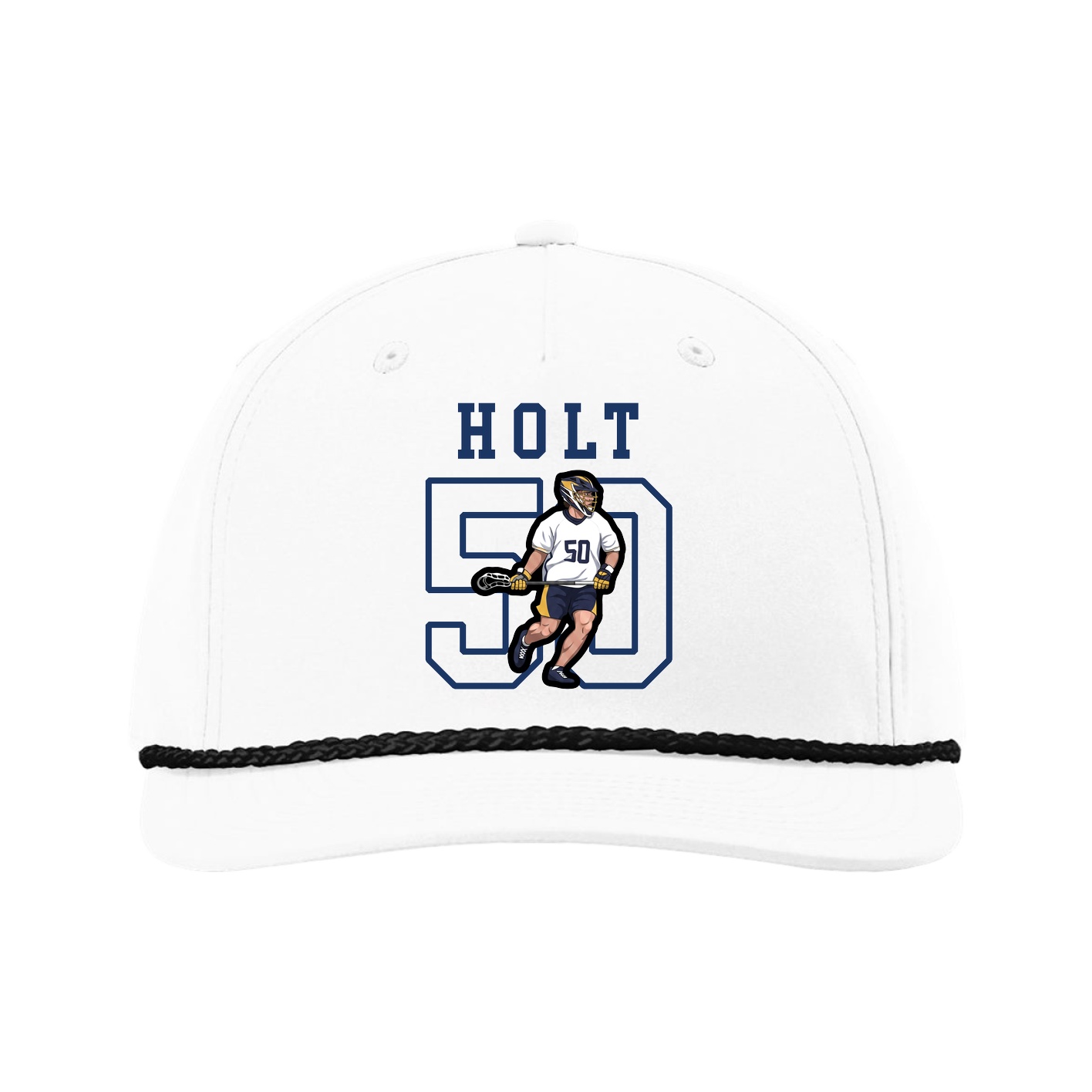 Five-Panel Classic Rope Cap — Shirsey in White