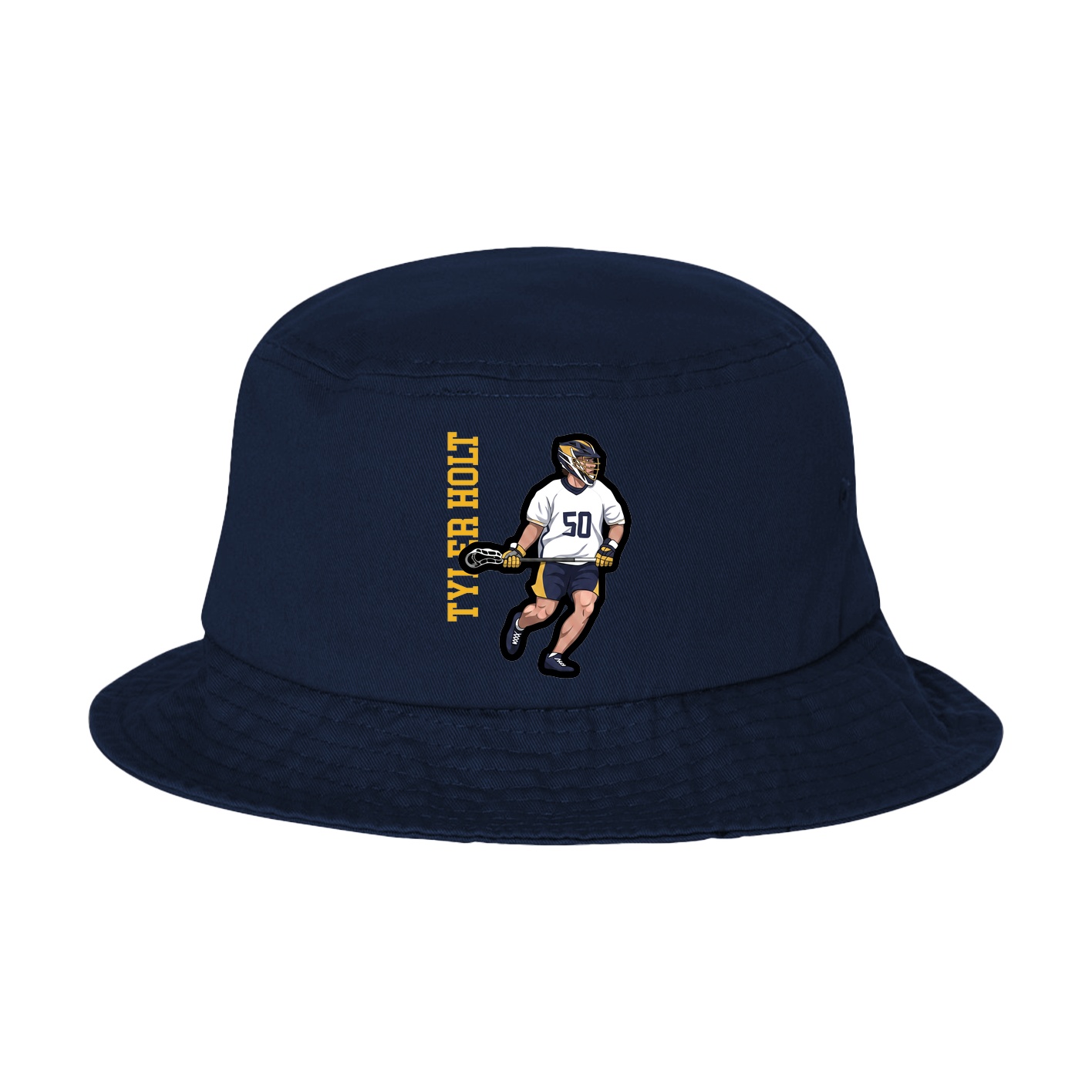 Bucket Cap — Name Vertical in Navy