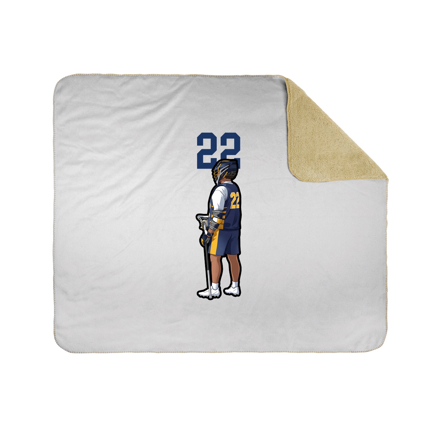 Throw Blanket — Number Top in White