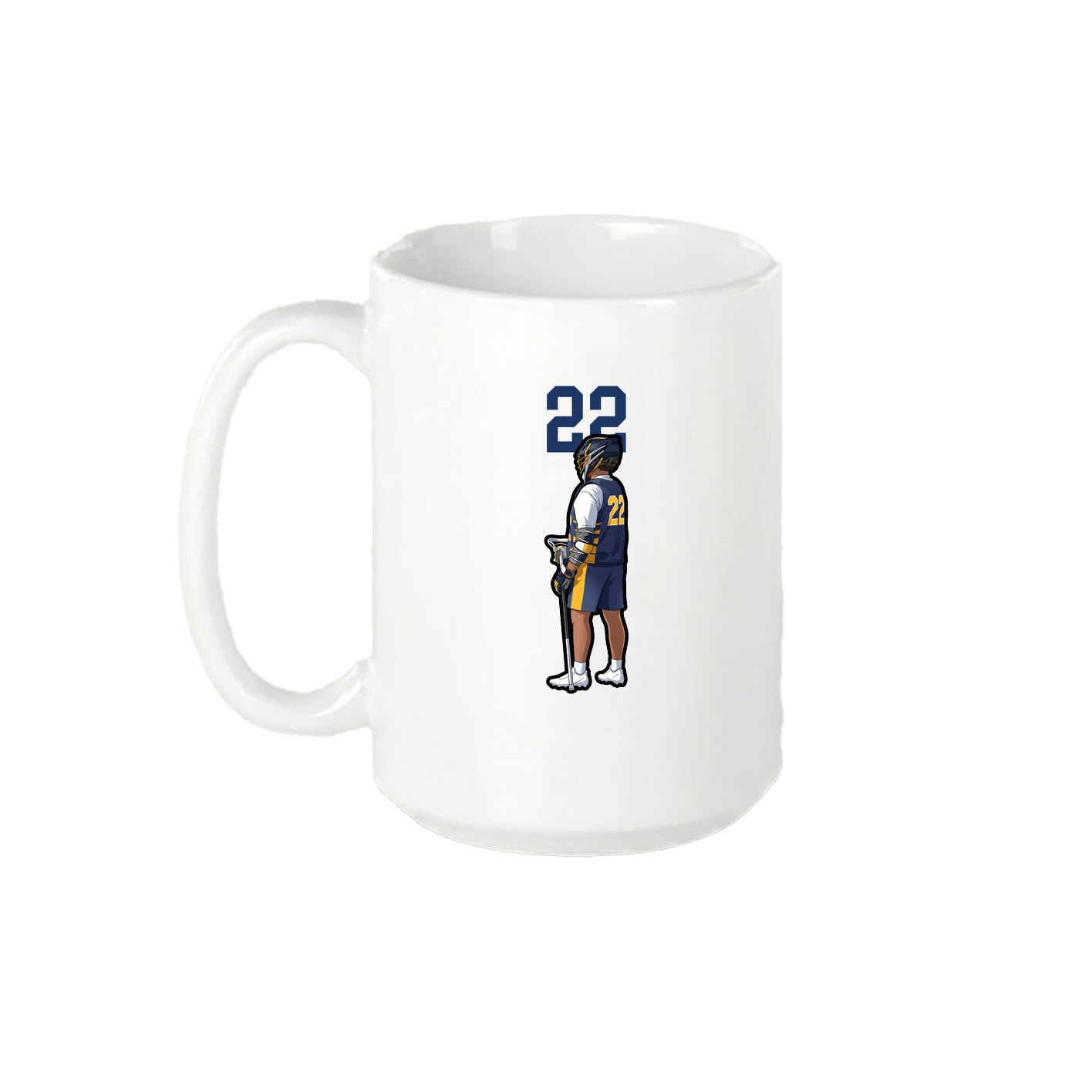 15oz Coffee Mug — Number Top in White