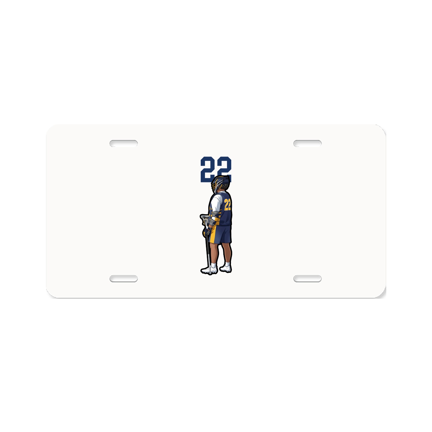 License Plate — Number Top in Classic