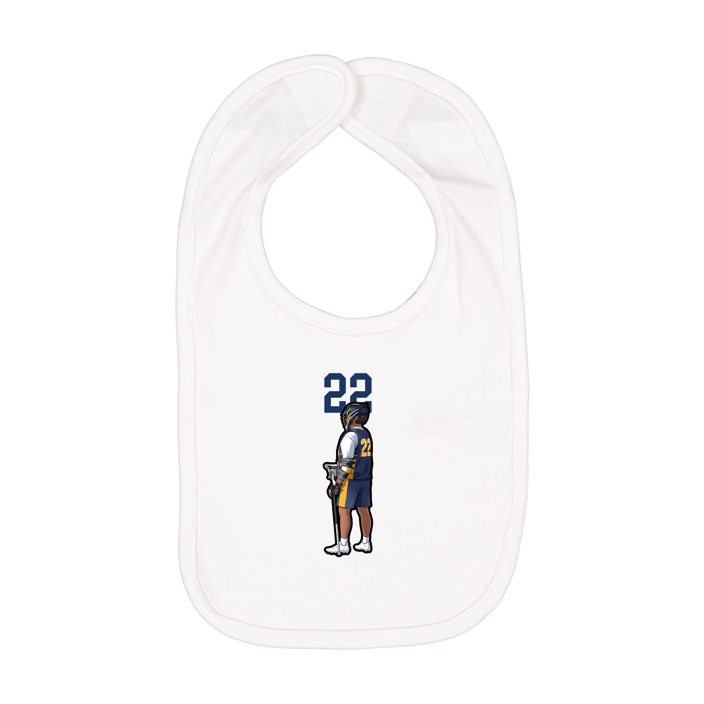 Infant Bib — Number Top in White