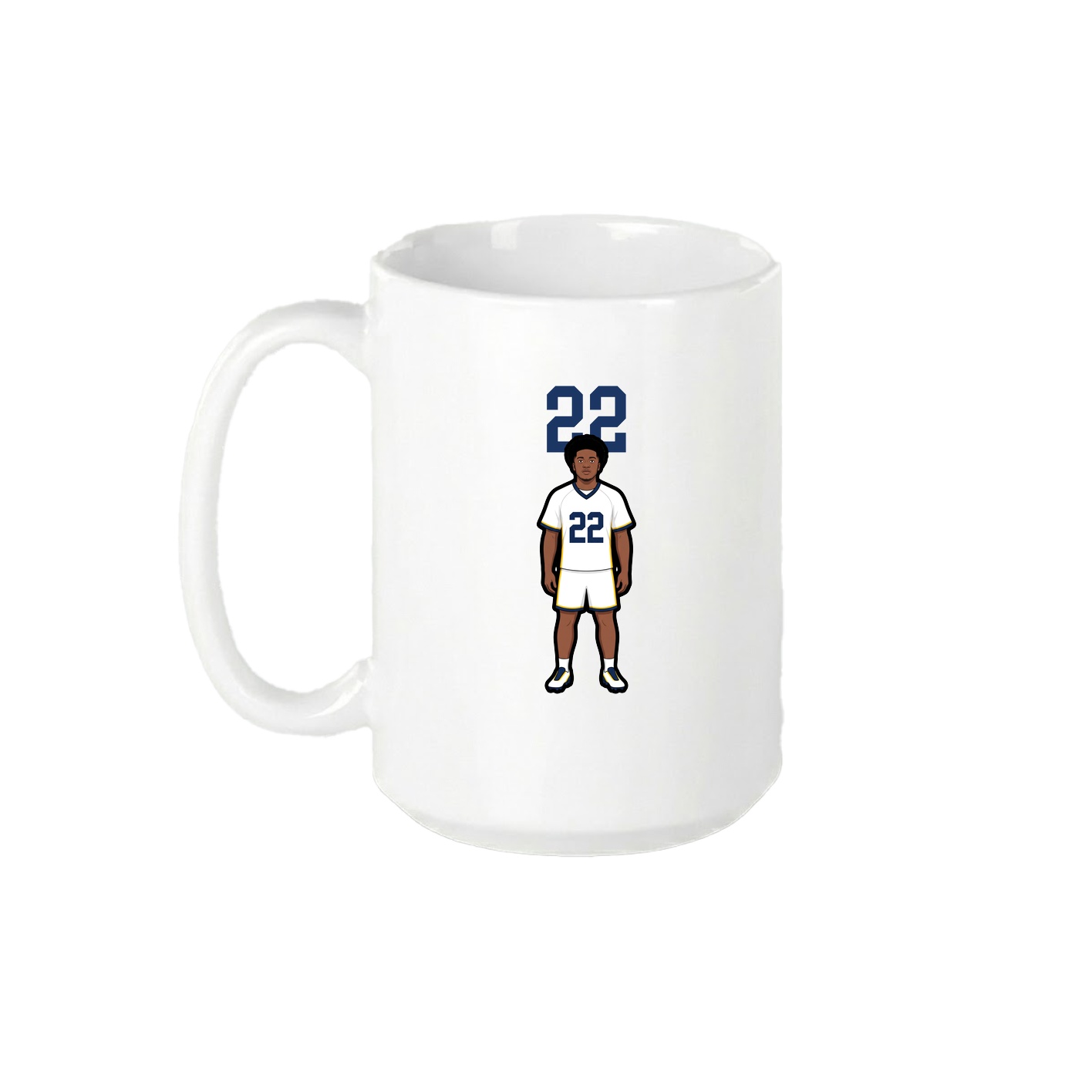 15oz Coffee Mug — Number Top in White