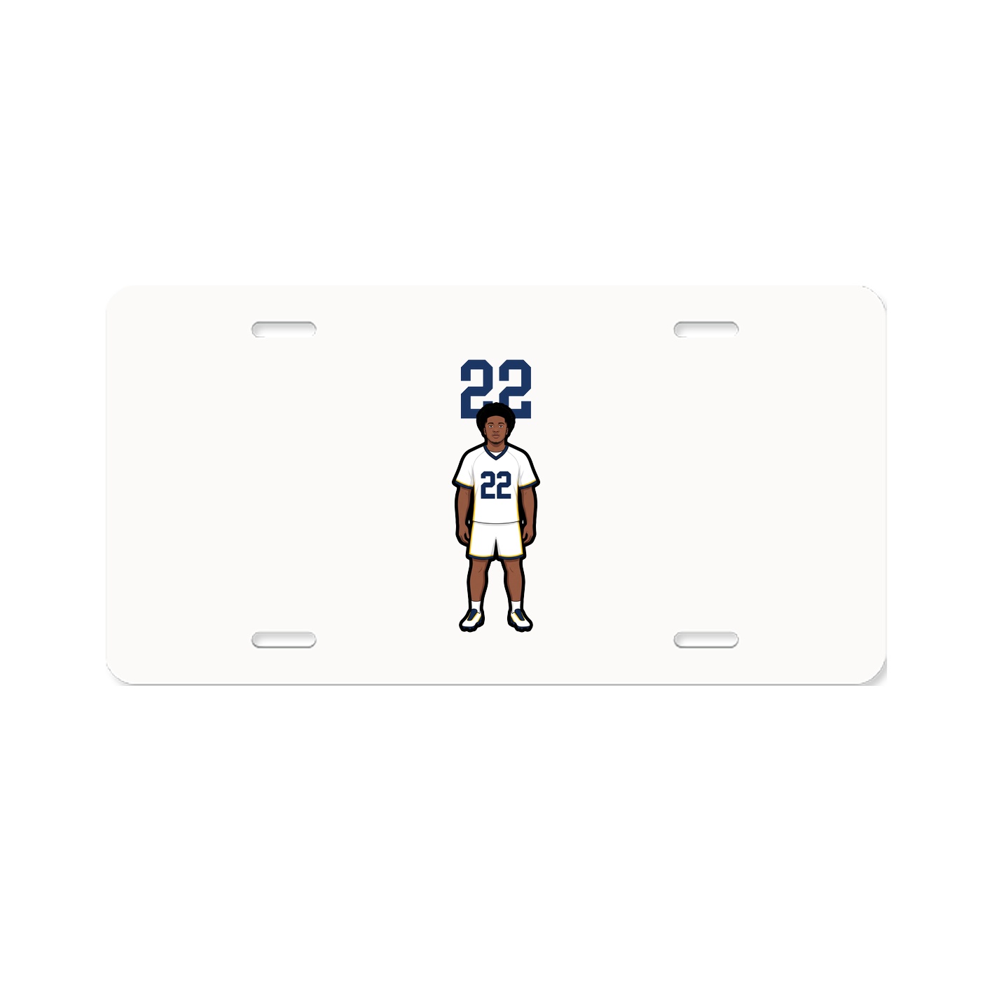 License Plate — Number Top in Classic
