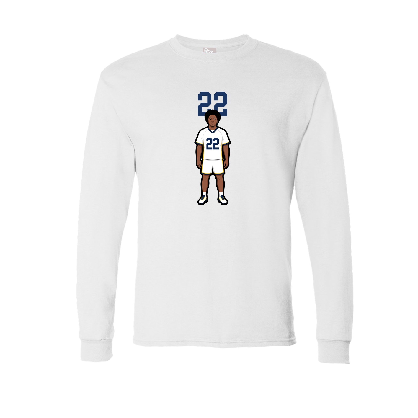 Long Sleeve Tee — Number Top in White