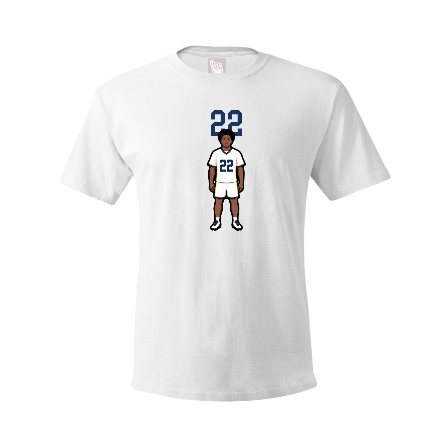 Youth Tee — Number Top in White