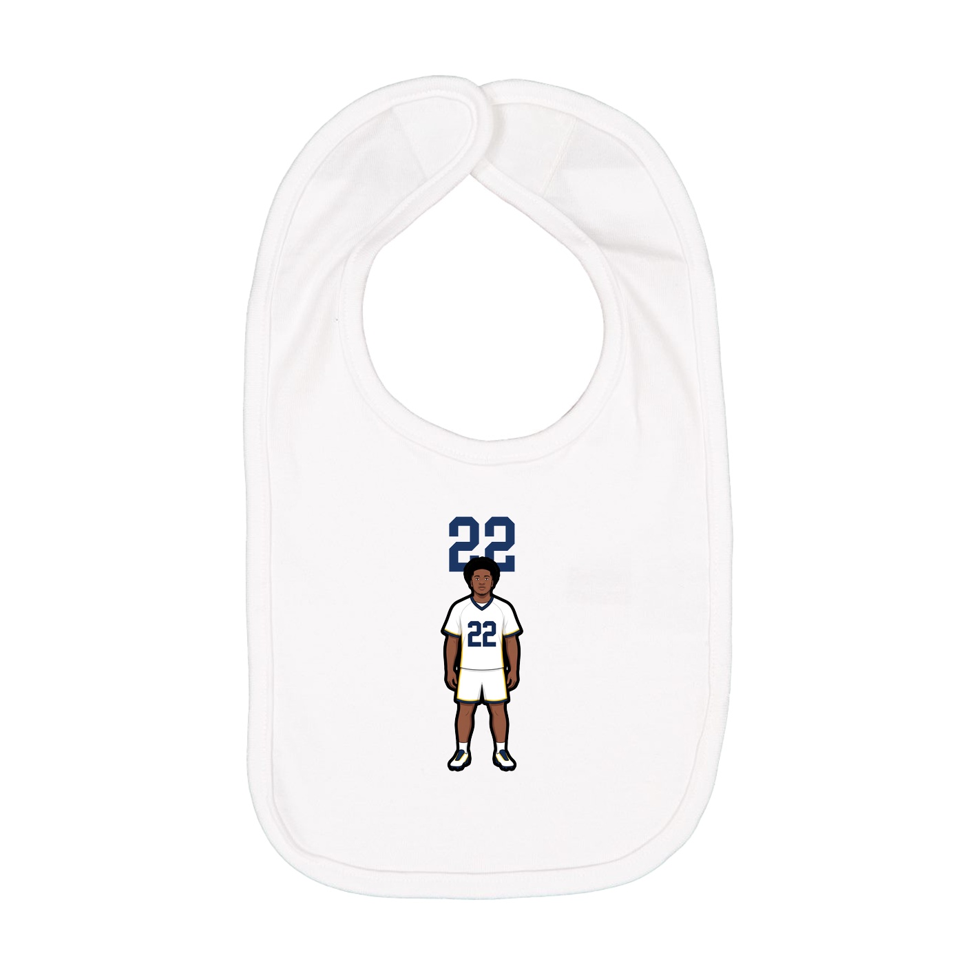 Infant Bib — Number Top in White
