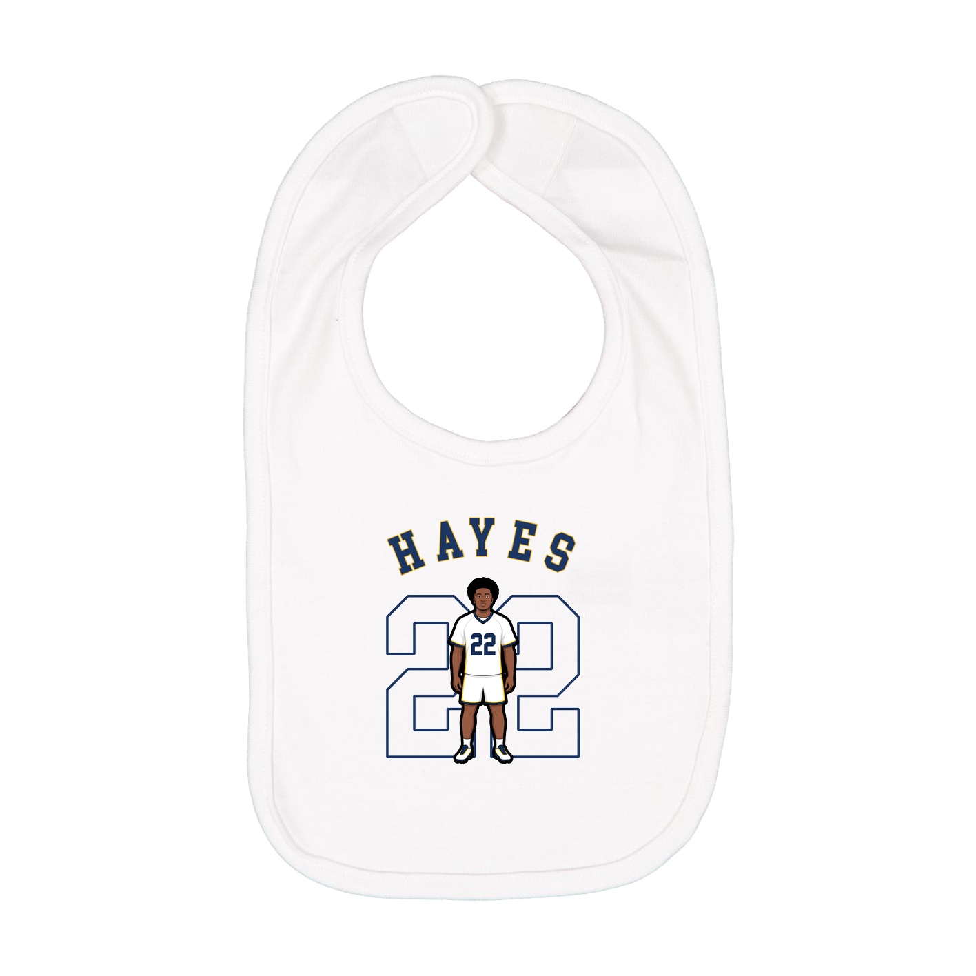 Infant Bib — Shirsey Arch in White