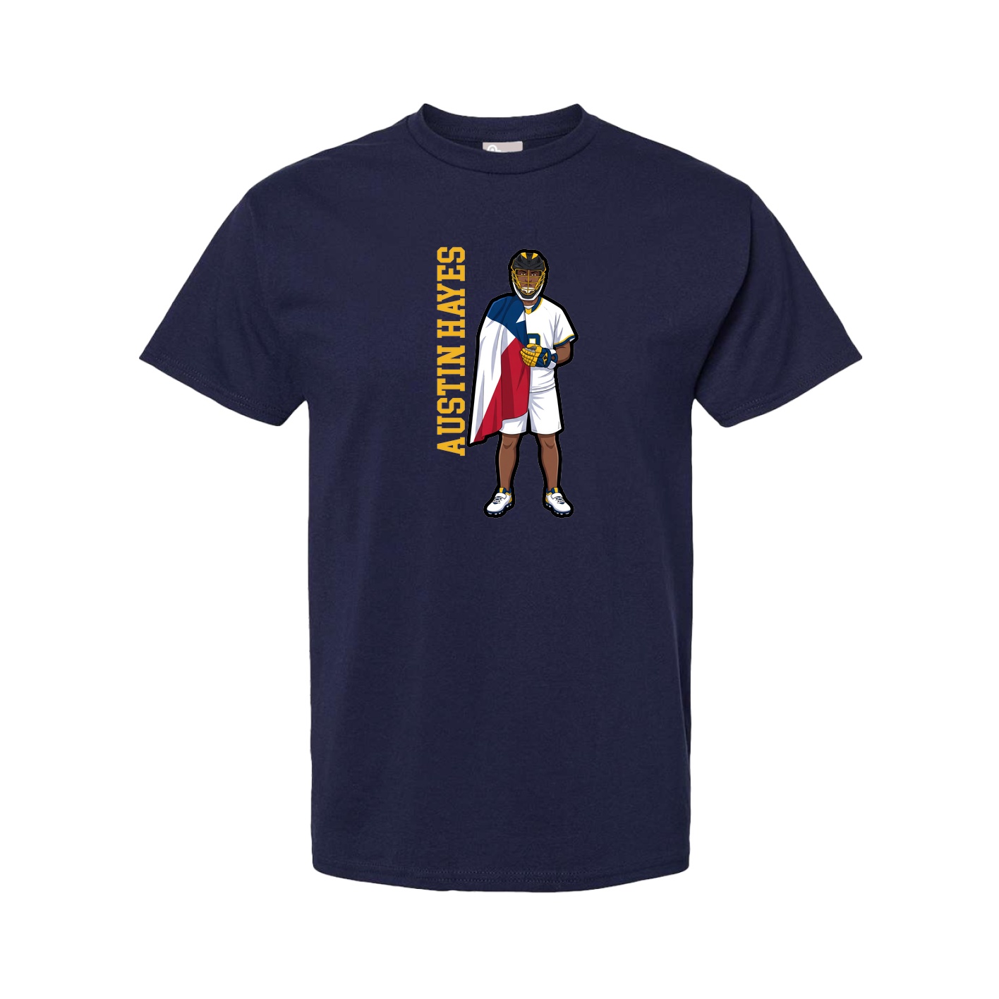 Youth Tee — Name Vertical in Navy