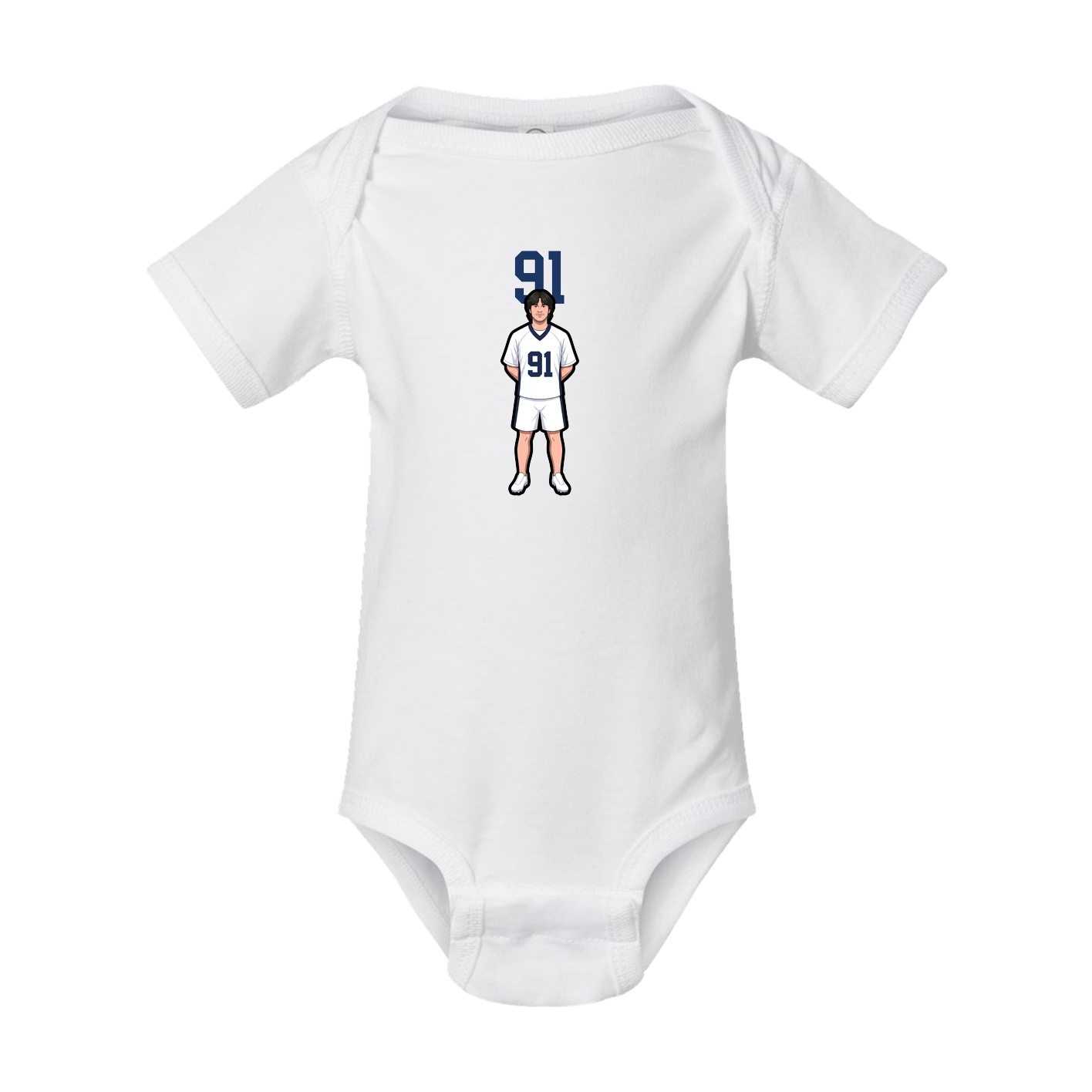 Baby Onesie — Number Top in White