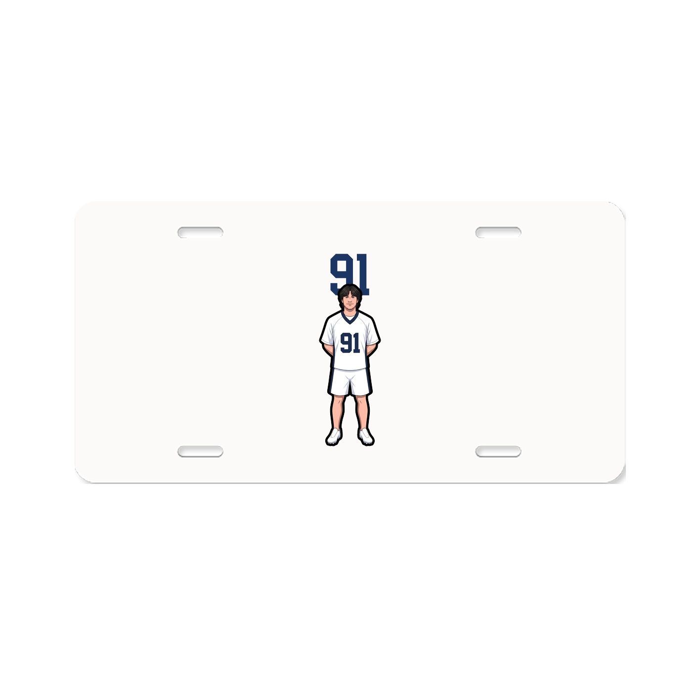 License Plate — Number Top in Classic