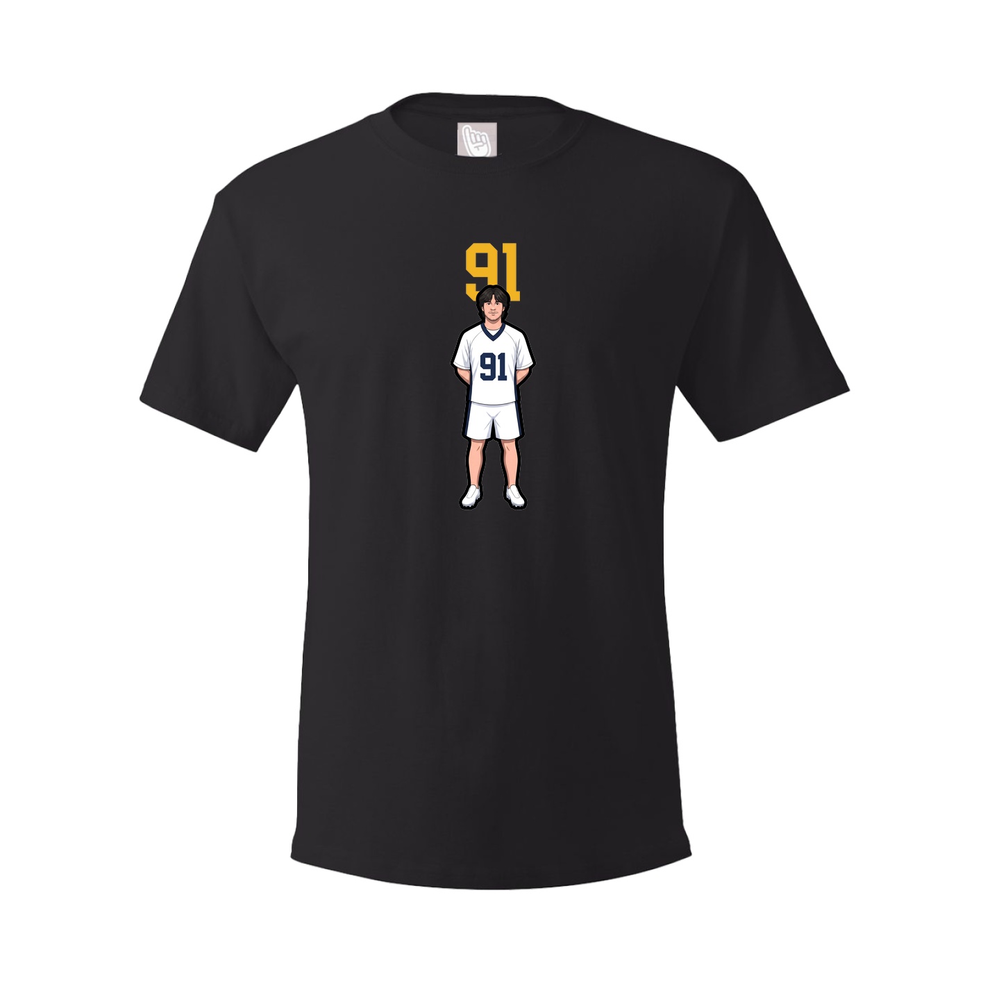 Youth Tee — Number Top in Black