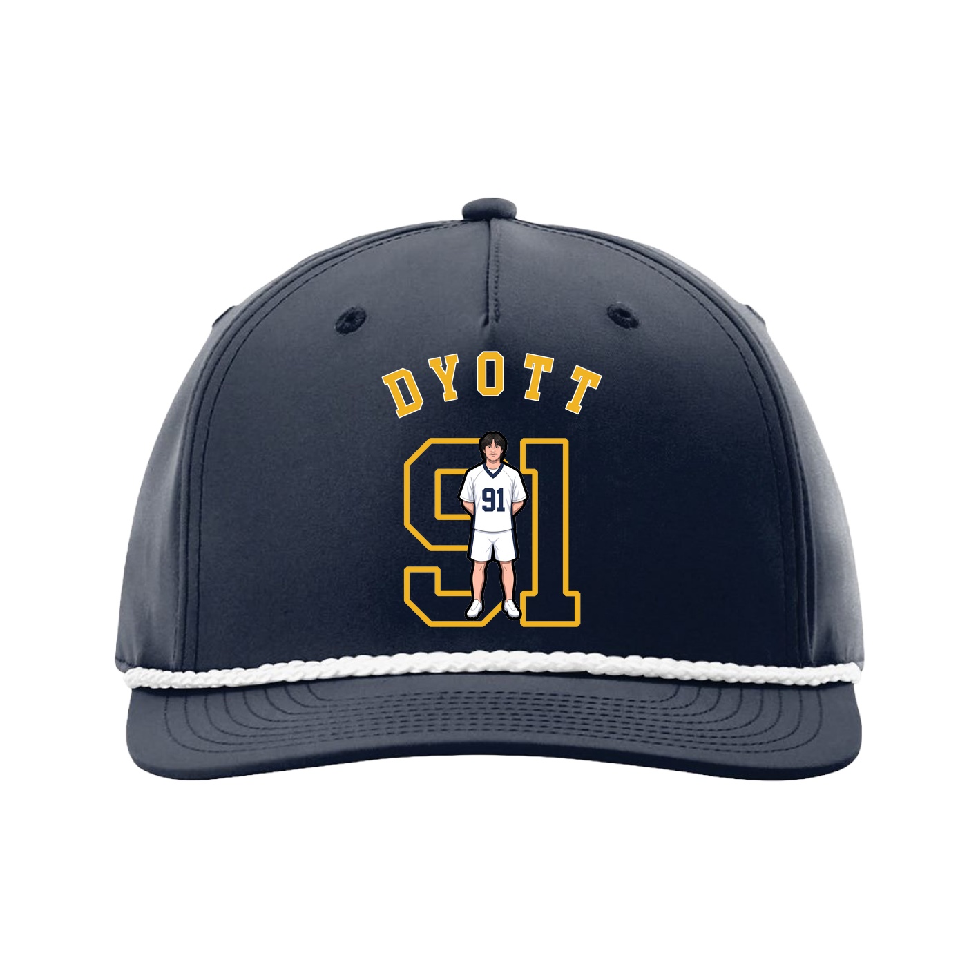Five-Panel Classic Rope Cap — Shirsey Arch in Navy