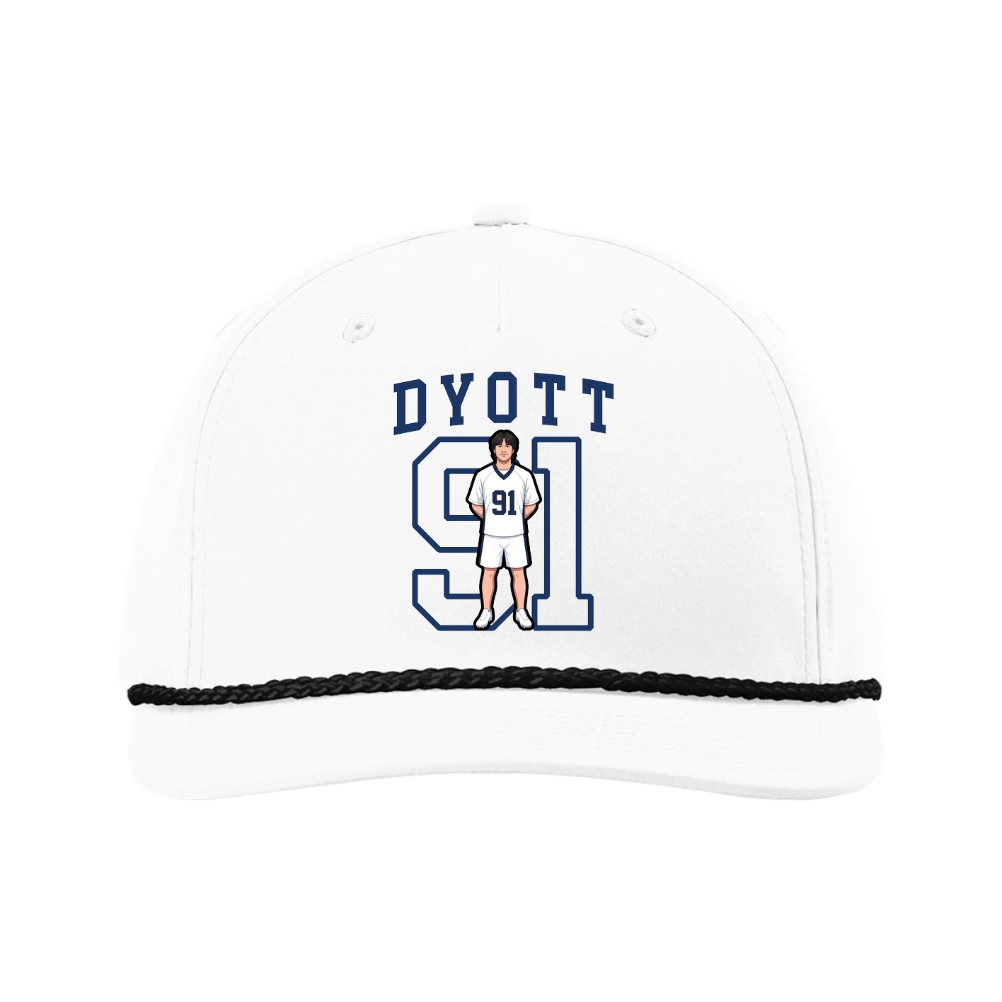 Five-Panel Classic Rope Cap — Shirsey in White