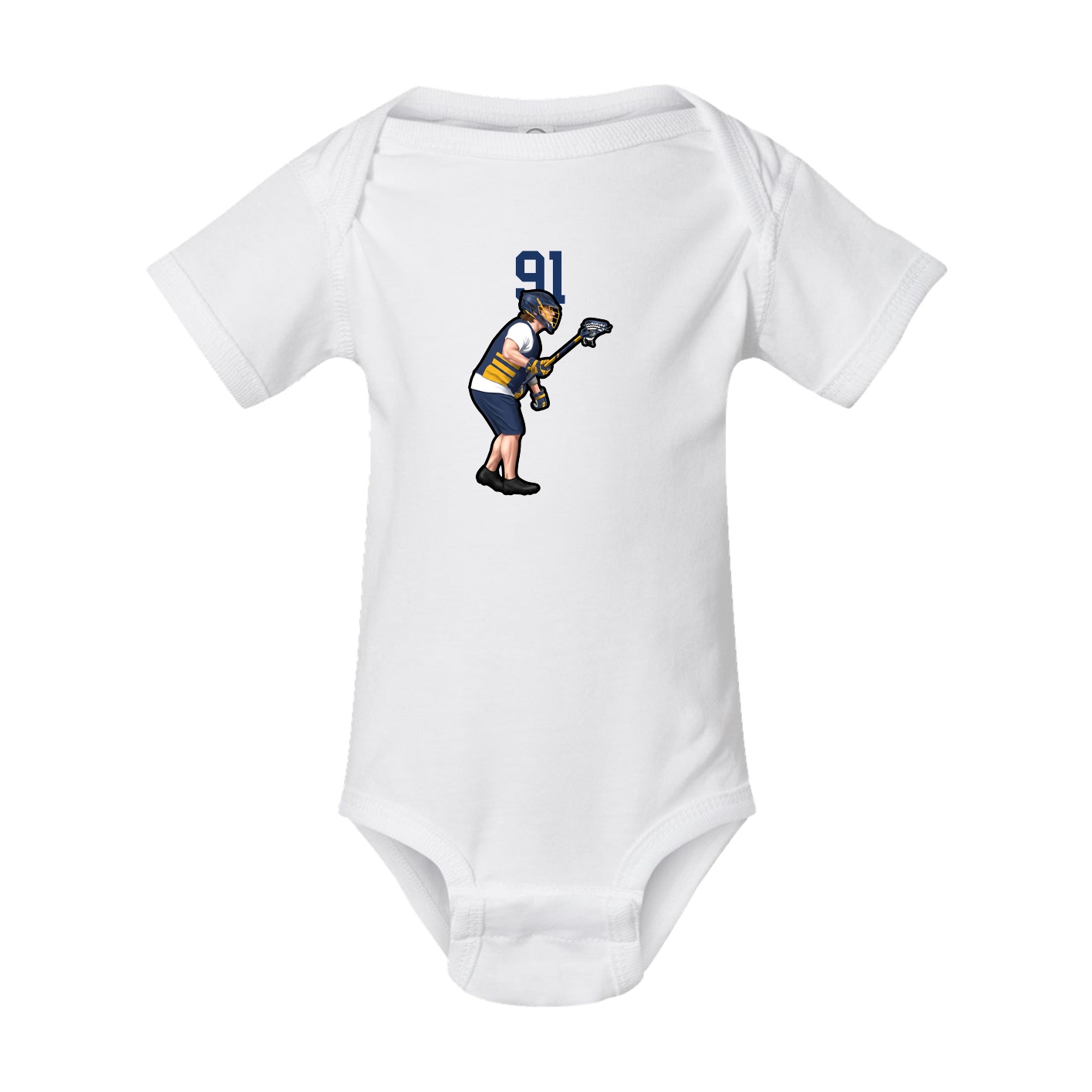 Baby Onesie — Number Top in White