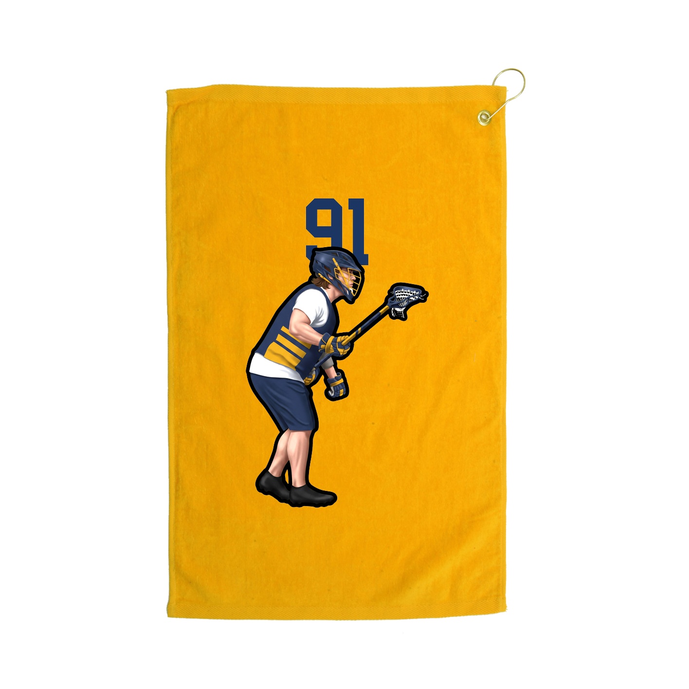 Golf Towel — Number Top in Gold
