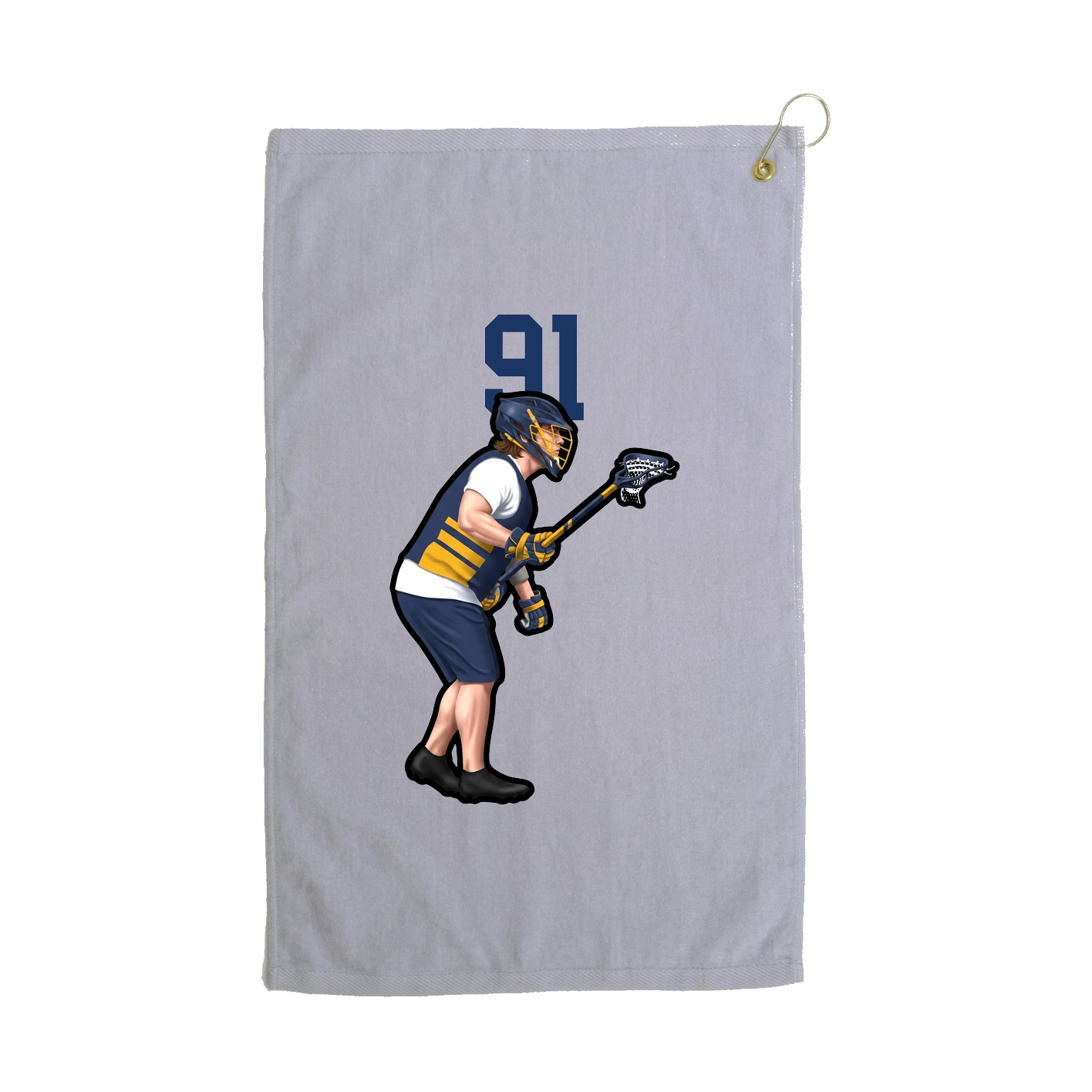 Golf Towel — Number Top in Grey