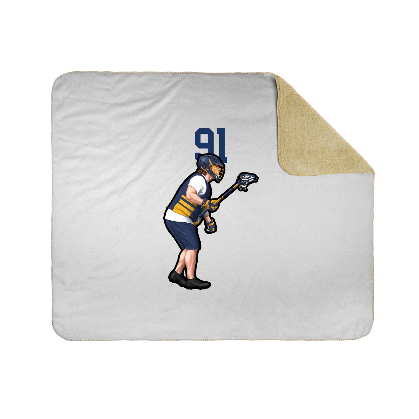 Throw Blanket — Number Top in White