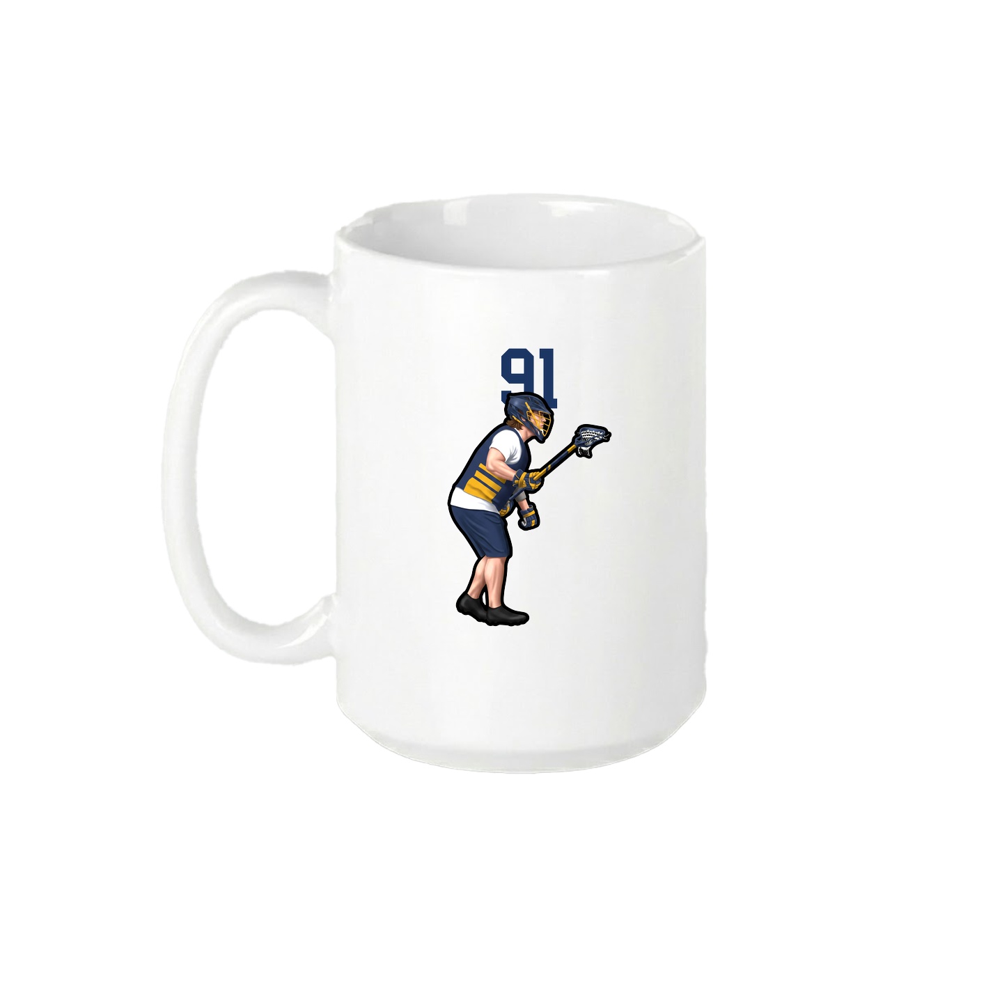 15oz Coffee Mug — Number Top in White