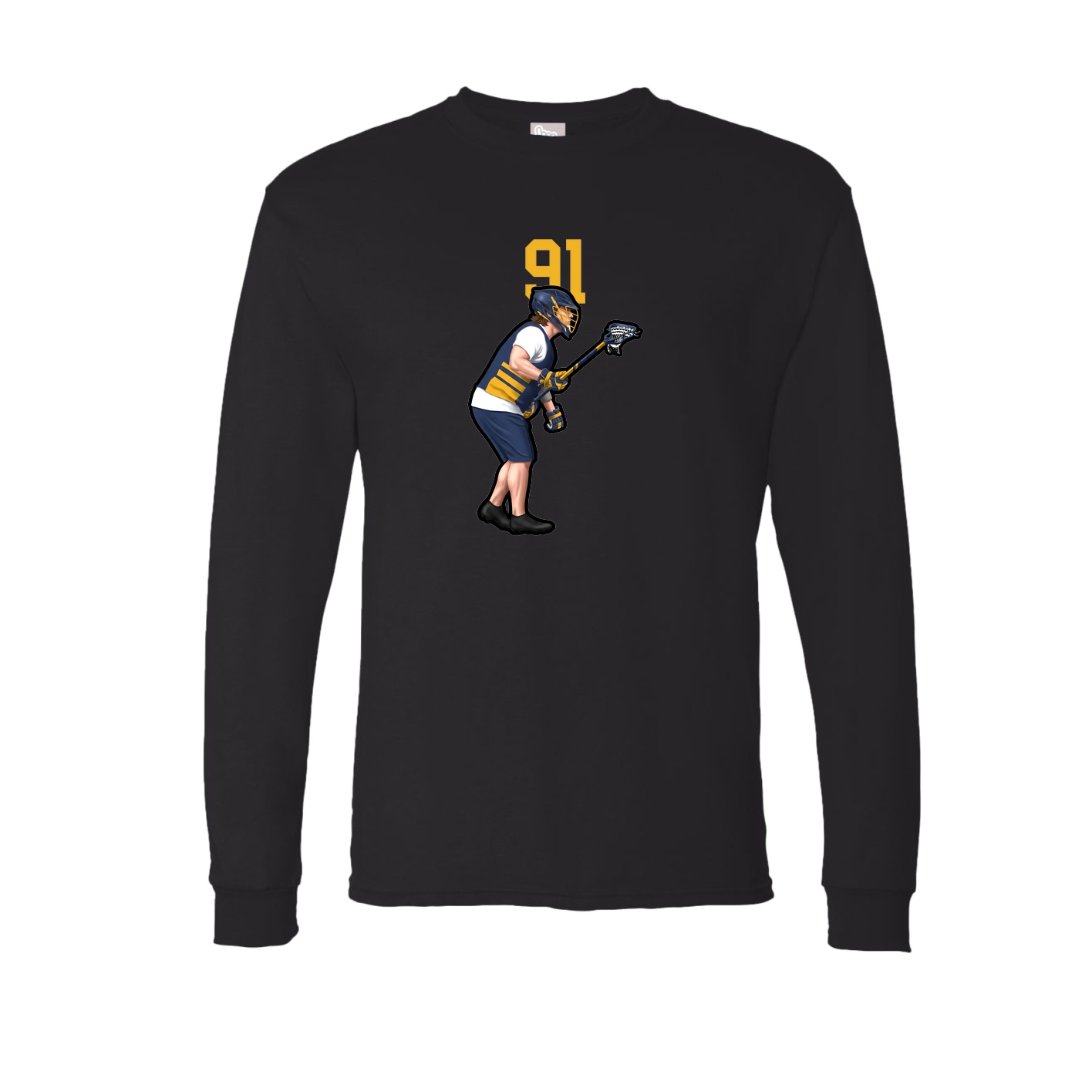 Long Sleeve Tee — Number Top in Black