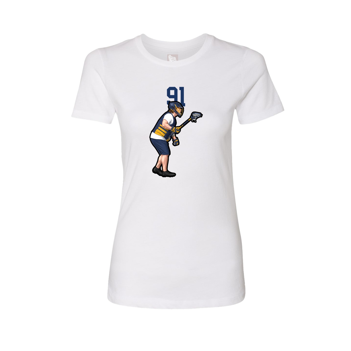Fitted Women's Tee — Number Top in White