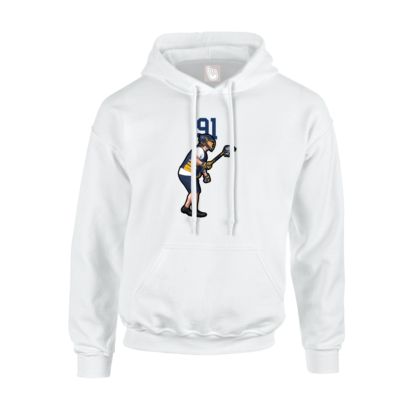 Hoodie — Number Top in White