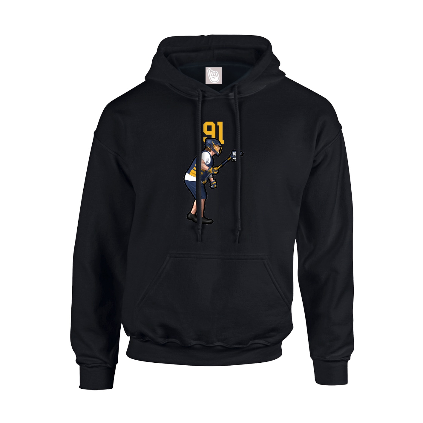 Youth Hoodie — Number Top in Black