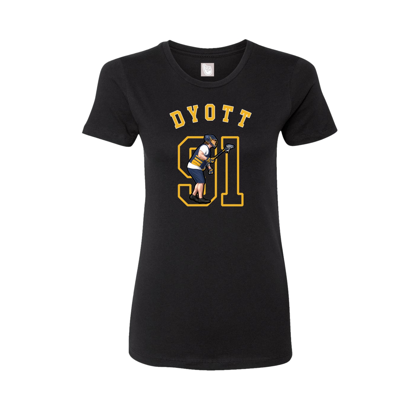 Fitted Women's Tee — Shirsey Arch in Black