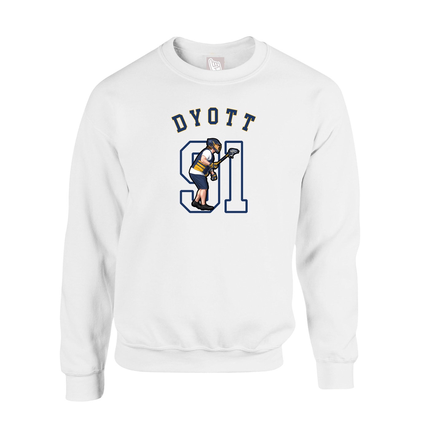 Fleece Crew — Shirsey Arch in White