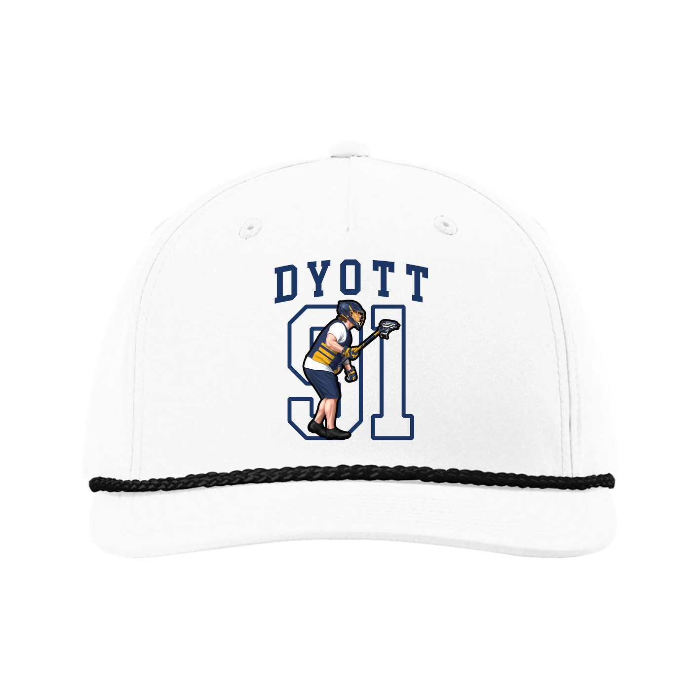 Five-Panel Classic Rope Cap — Shirsey in White