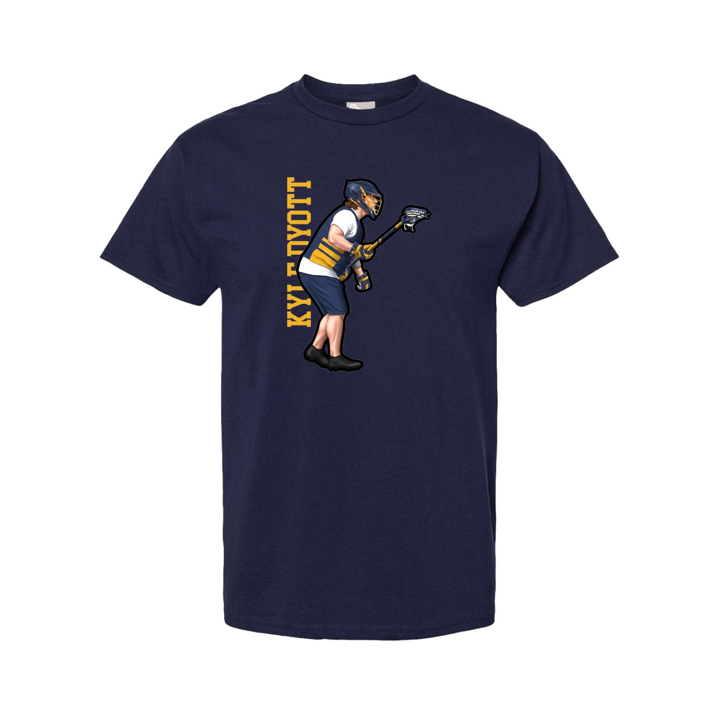 Tee — Name Vertical in Navy