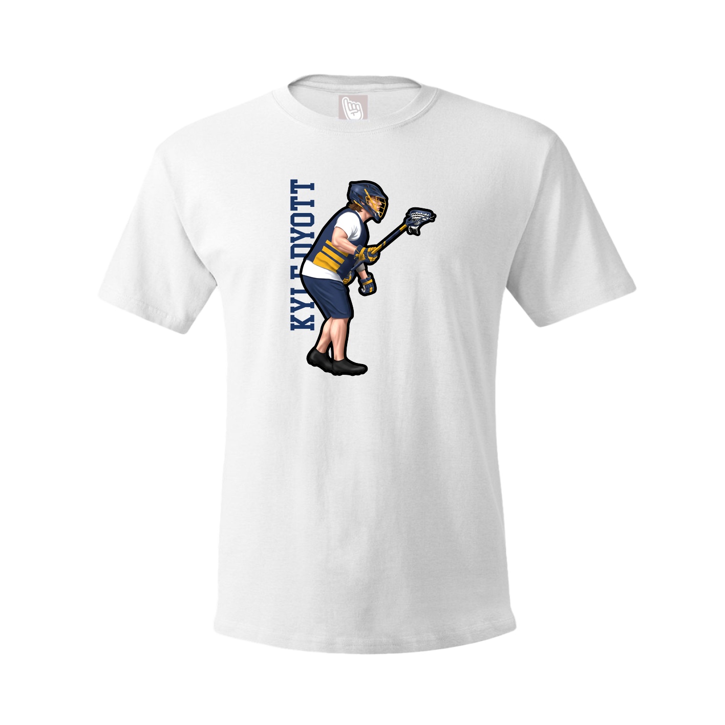 Youth Tee — Name Vertical in White
