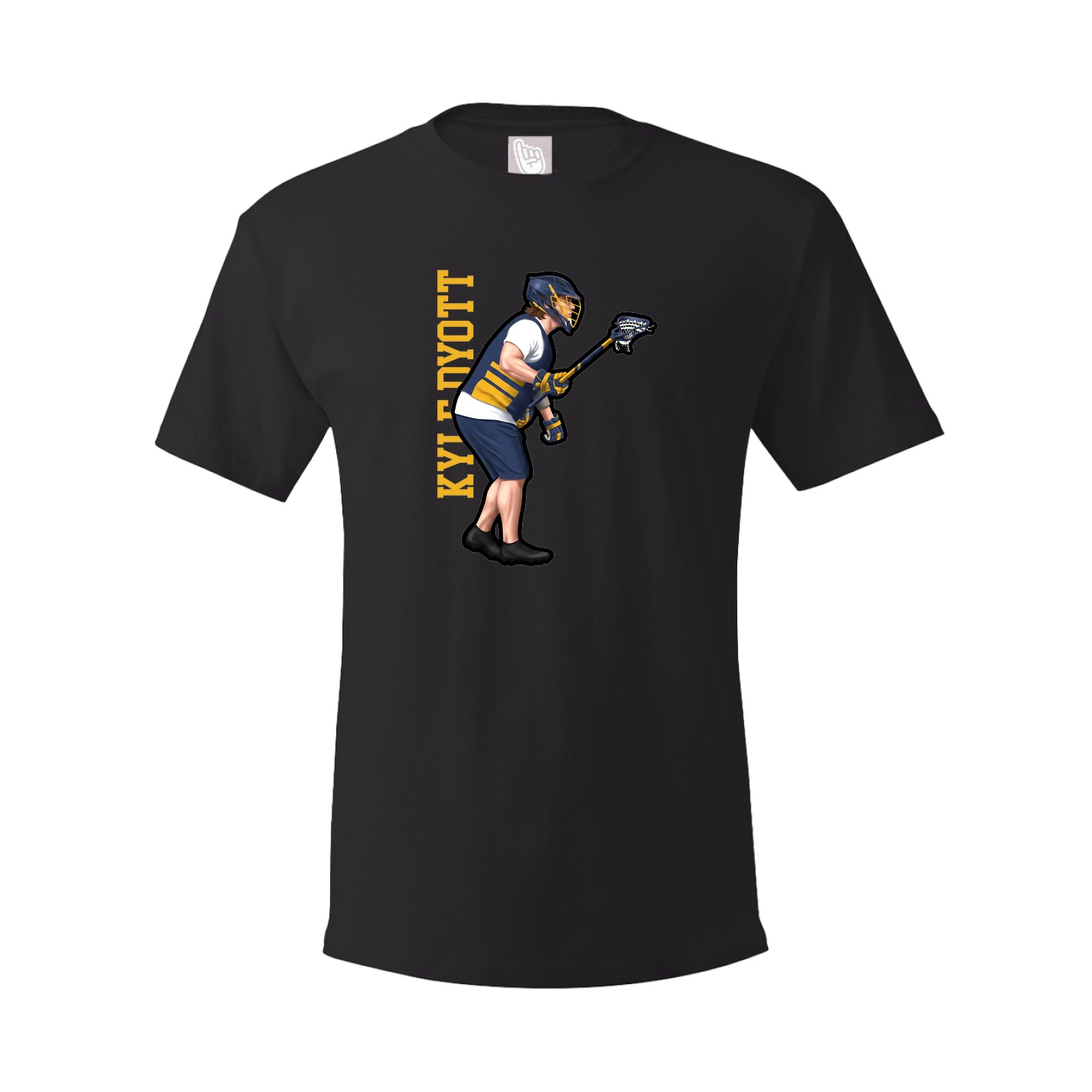 Youth Tee — Name Vertical in Black