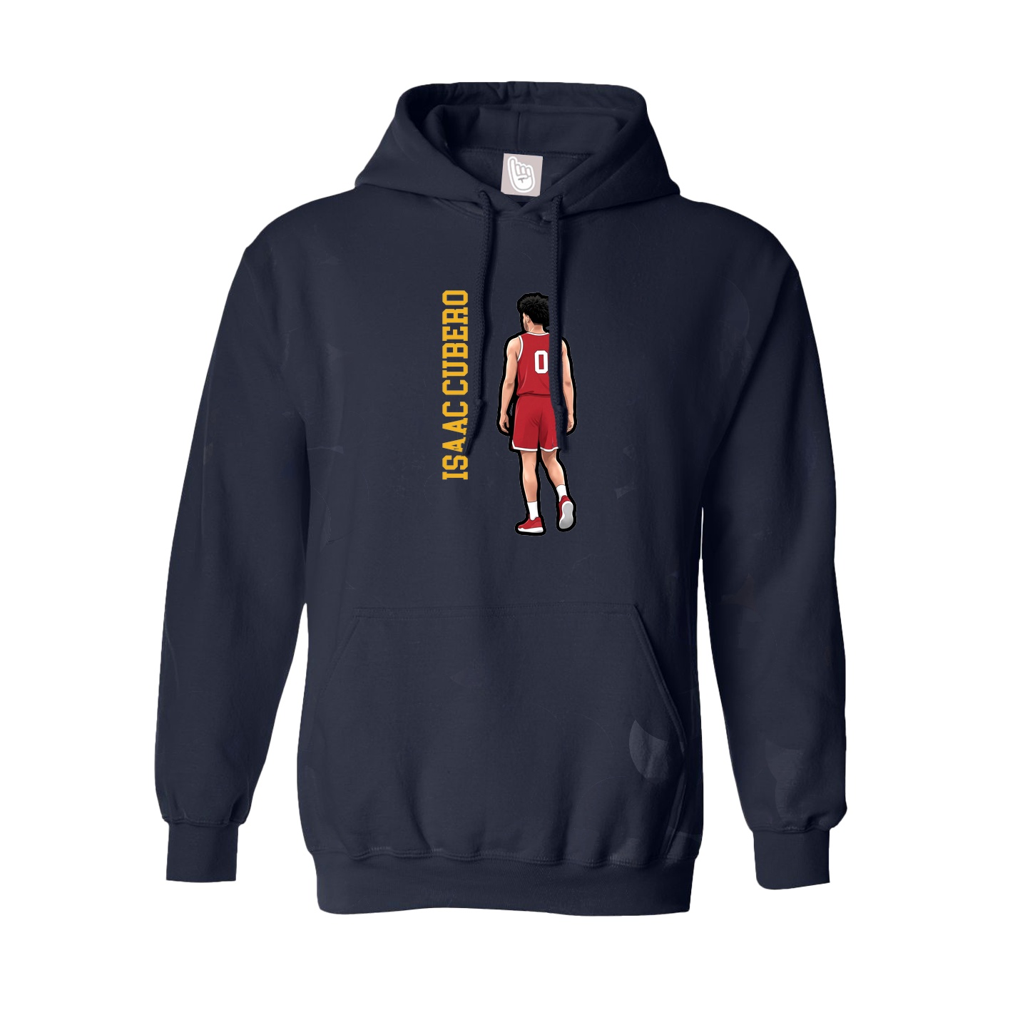 Hoodie — Name Vertical in Navy