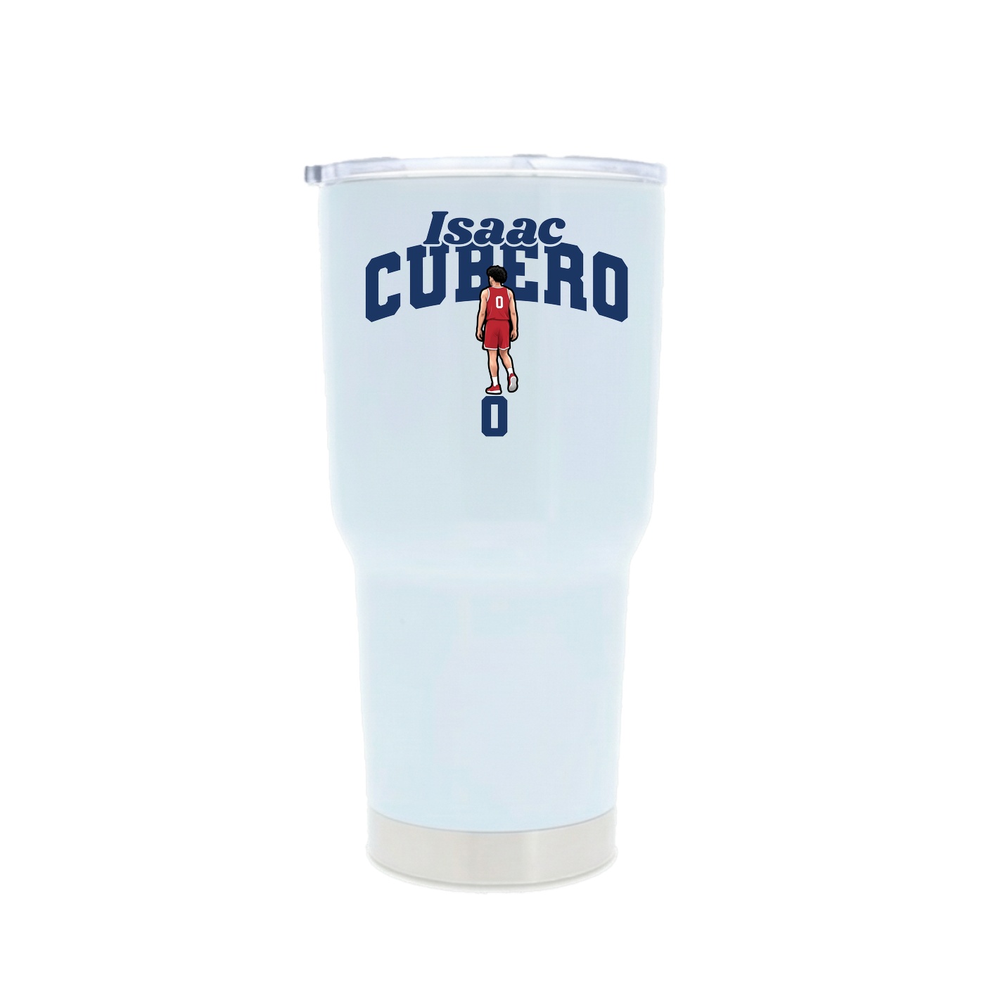 30oz Stainless Steel Tumbler — Signature Arch in White
