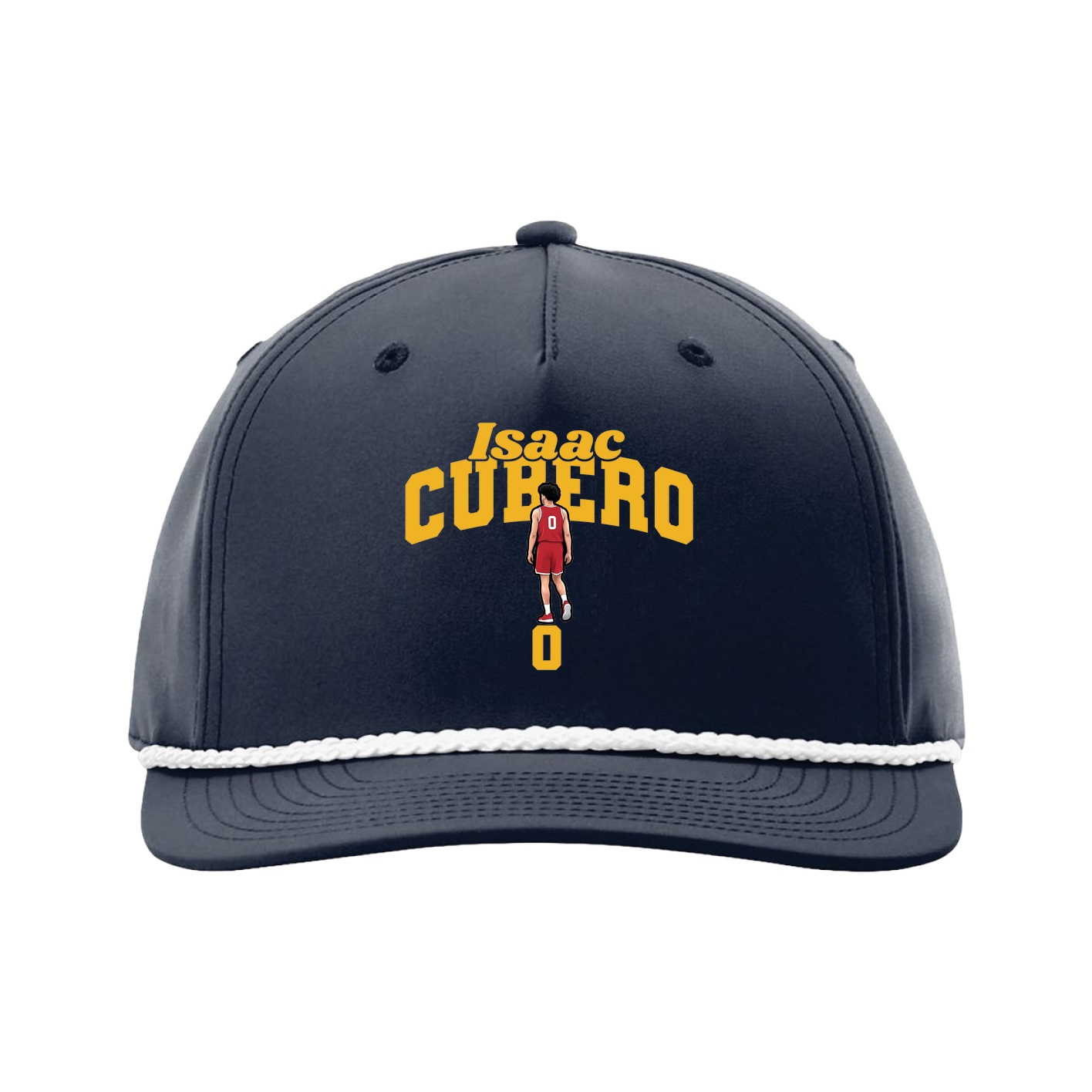 Five-Panel Classic Rope Cap — Signature Arch in Navy
