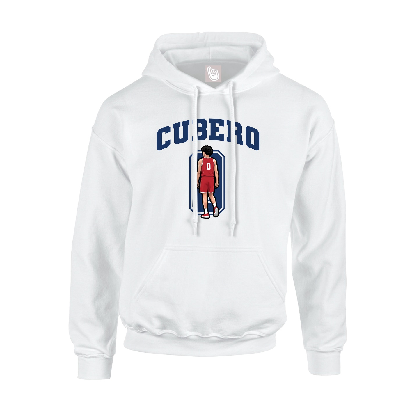 Hoodie — Number in White