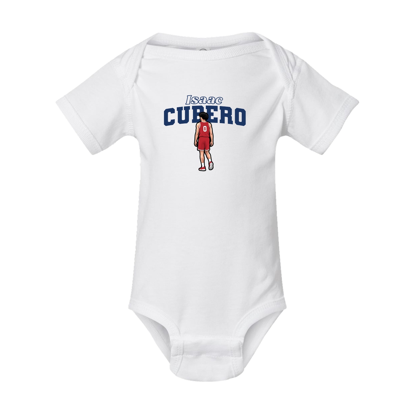 Baby Onesie — Name Arch in White