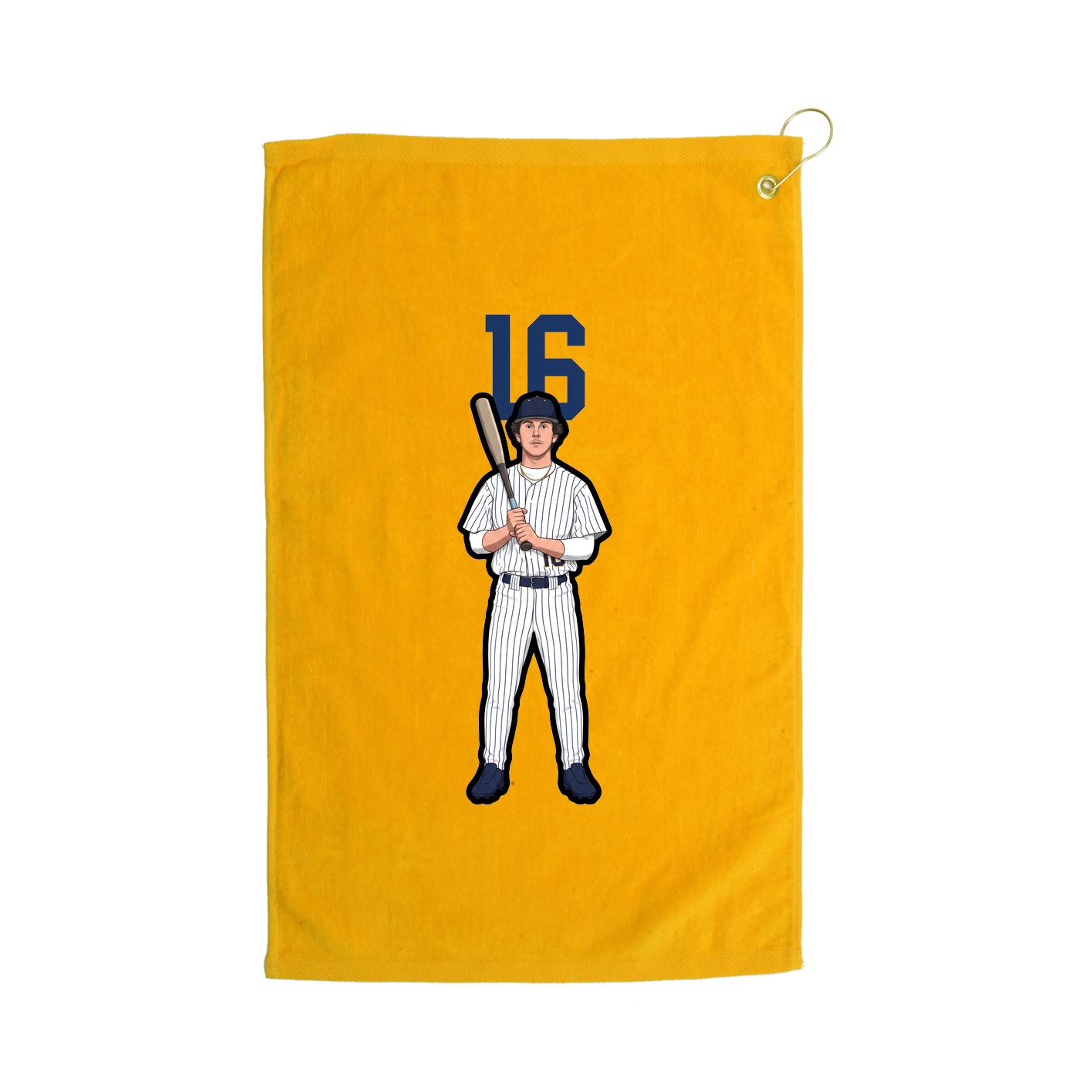 Golf Towel — Number Top in Gold