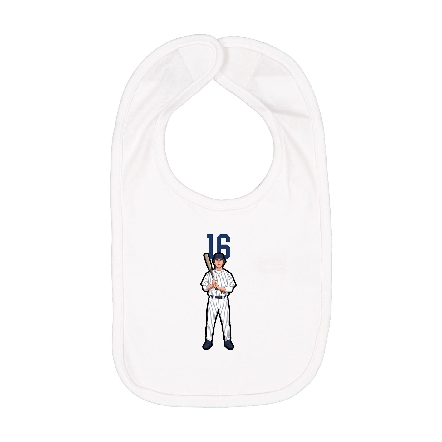 Infant Bib — Number Top in White