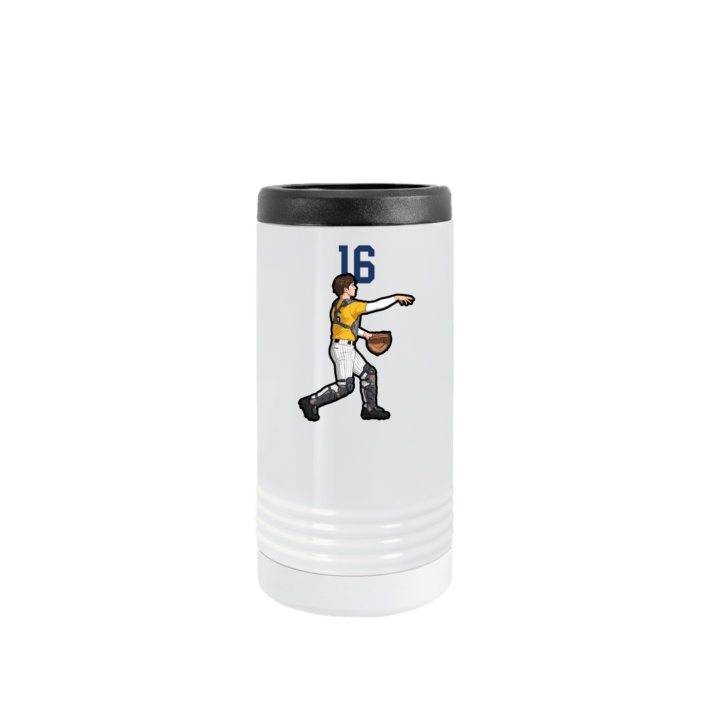 Slim Beverage Holder — Number Top in White