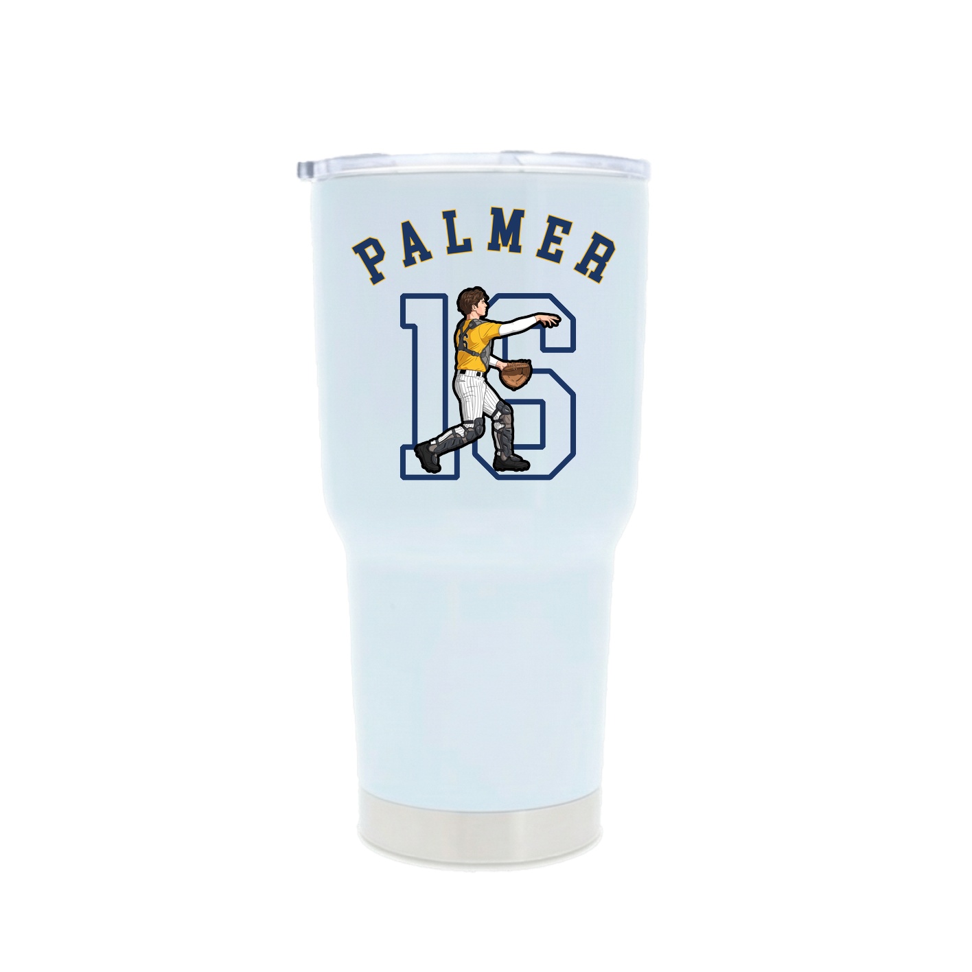 30oz Stainless Steel Tumbler — Shirsey Arch in White
