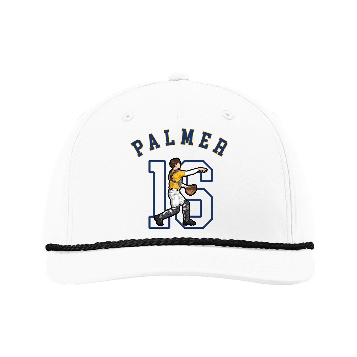 Five-Panel Classic Rope Cap — Shirsey Arch in White