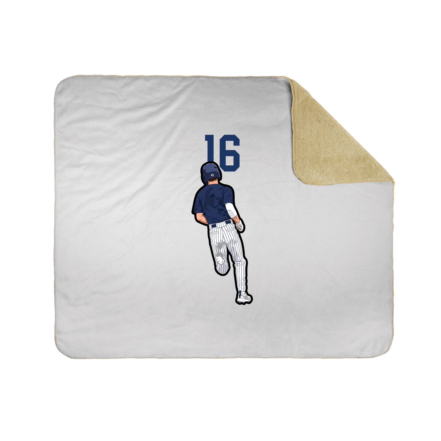 Throw Blanket — Number Top in White