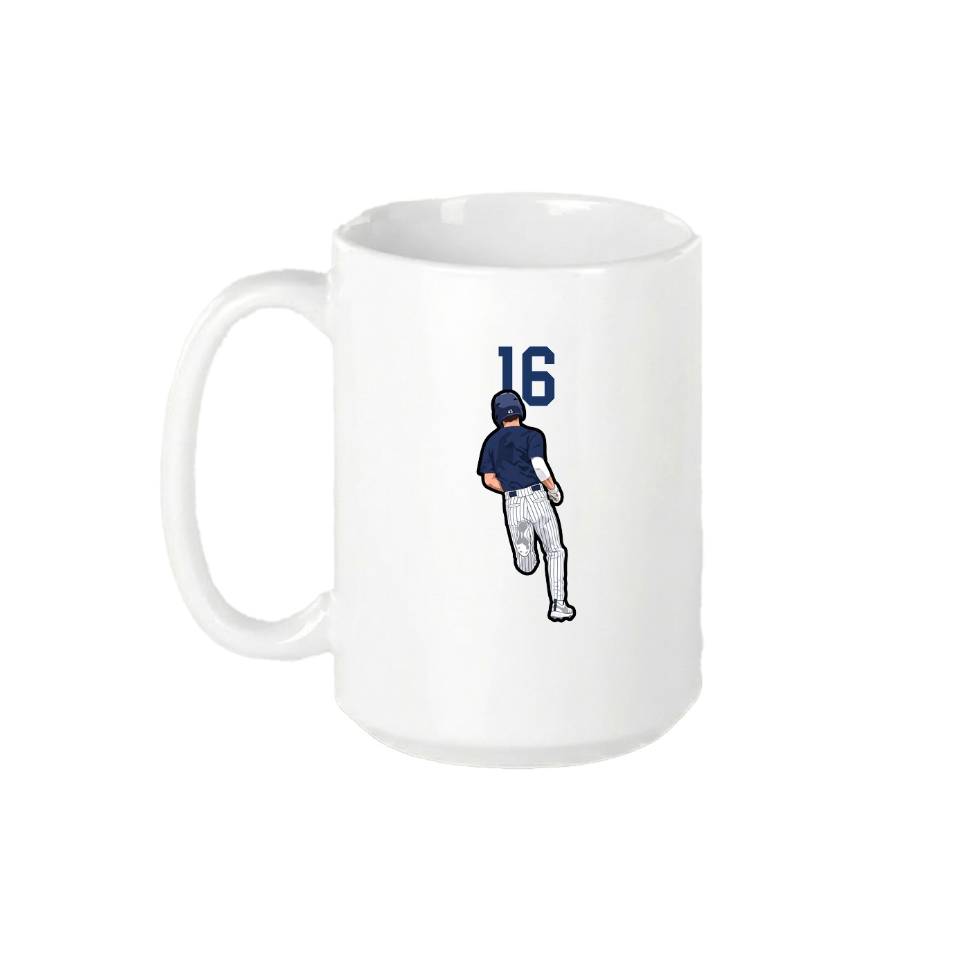 15oz Coffee Mug — Number Top in White